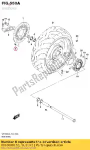 suzuki 0910608160 bolt,disc - Bottom side