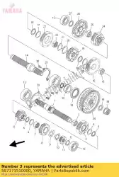 Ici, vous pouvez commander le pignon, 5e pignon auprès de Yamaha , avec le numéro de pièce 5S7171510000: