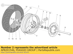 Aprilia AP8201546, Tubeless tyre valve, OEM: Aprilia AP8201546