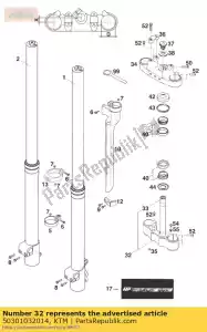 ktm 50301032014 bottom triple clamp14mm/d=50mm - Bottom side