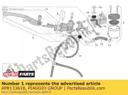 Aqui você pode pedir o mangueira do freio dianteiro em Piaggio Group , com o número da peça AP8133618:
