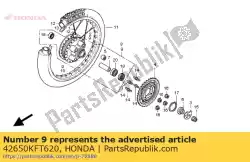 Aqui você pode pedir o conjunto de sub de roda, rr em Honda , com o número da peça 42650KFT620: