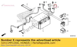 Qui puoi ordinare coperchio, terminale della batteria da Honda , con numero parte 32411MFLD00: