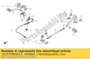 honda 35357MBG610 ressort, interrupteur d'arrêt - La partie au fond