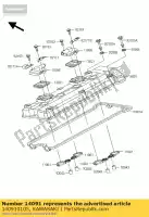 140910105, Kawasaki, cubierta, cabeza zr750-j1h kawasaki z 750 2004 2005 2006, Nuevo