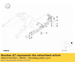 bmw 46622307857 steckmutter - 5,1 - Oberseite