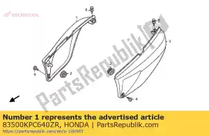 Honda 83500KPC640ZR capa, r. lado * nha65p * - Lado inferior