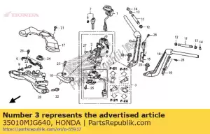 Honda 35010MJG640 sleutelbos - Onderkant