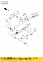 131721092, Kawasaki, albero-assy-change kawasaki zzr  e zx600 j zz r600 600 zzr600 , Nuovo