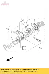 yamaha 1SCH43000000 montaje del faro - Lado inferior