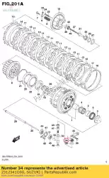 Qui puoi ordinare molla, frizione r da Suzuki , con numero parte 2312541G00: