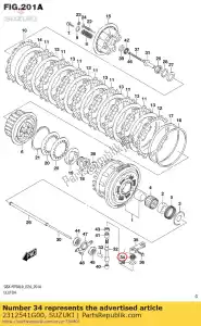 Suzuki 2312541G00 mola, embreagem r - Lado inferior