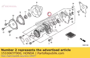 Honda 15100KYY900 gruppo pompa., olio - Il fondo