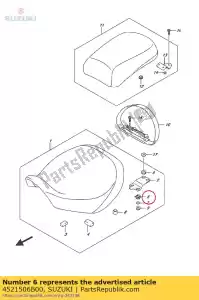 Suzuki 4521506B00 coussin - La partie au fond