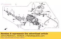 16431MEW921, Honda, corpo composto, válvula de controle de ar ocioso honda nt 700 2006 2007 2008 2009 2010, Novo