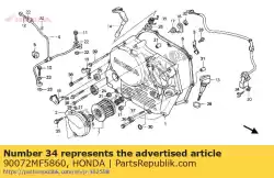 Ici, vous pouvez commander le aucune description disponible pour le moment auprès de Honda , avec le numéro de pièce 90072MF5860: