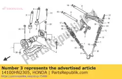 Here you can order the no description available at the moment from Honda, with part number 14100HN2305: