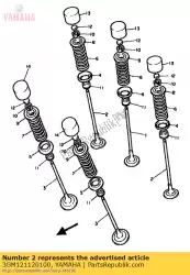 Qui puoi ordinare valvola, aspirazione 2 da Yamaha , con numero parte 3GM121120100: