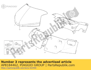 aprilia AP8184462 rh f.dashb.panel. zwart - Onderkant