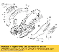 CM02460100XN2, Piaggio Group, parte posterior del cuerpo lado izquierdo piaggio beverly bv 125 300 2007 2009, Nuevo