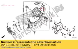 Aquí puede pedir no hay descripción disponible de Honda , con el número de pieza 06421K28920: