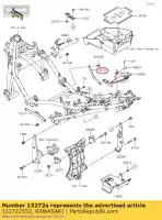 132722552, Kawasaki, 01 p?yta, po??czenie ramy, prawa strona kawasaki  400 2018 2019 2020 2021, Nowy