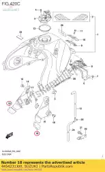 Here you can order the cushion,tank re from Suzuki, with part number 4454231J00: