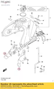 Suzuki 4454231J00 cushion,tank re - Bottom side