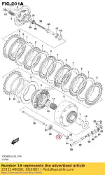 Here you can order the rod,clutch push from Suzuki, with part number 2311148G00: