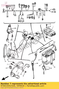 Yamaha 970010502500 bolt(3yf) - Bottom side