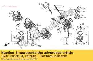Honda 16013MBZ610 conjunto flutuador - Lado inferior