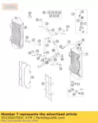 Aquí puede pedir radiador l / s naturaleza (45286) 98 de KTM , con el número de pieza 50335007000: