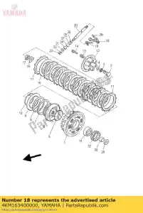 yamaha 4KM163400000 conjunto de palanca de empuje - Lado inferior