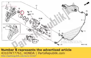 honda 43107KT7761 pistón - Lado inferior