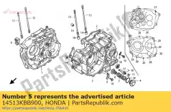 Ici, vous pouvez commander le plaque, réglage de la chaîne de came auprès de Honda , avec le numéro de pièce 14513KBB900: