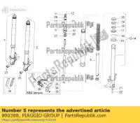 890388, Piaggio Group, tube de précharge aprilia  dorsoduro zd4sm000, zd4sma00, zd4smc00, zd4smc01 750 2008 2009 2010 2011 2016, Nouveau