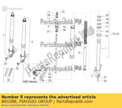 Qui puoi ordinare tubo di precarico da Piaggio Group , con numero parte 890388: