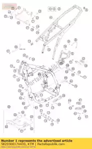 ktm 5820300174430 frame cpl. 'ec05 - Onderkant