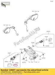 Tutaj możesz zamówić lens-comp, lampka sygnalizacyjna, rr od Kawasaki , z numerem części 230070102: