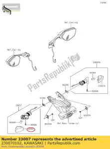 Kawasaki 230070102 lens-comp, lampka sygnalizacyjna, rr - Dół