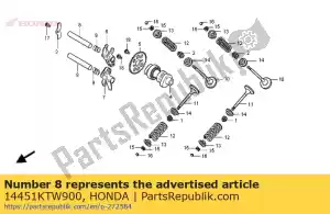 Honda 14451KTW900 eixo, balancim - Lado inferior