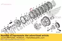 22201MFFD00, Honda, disco, fricção da embreagem honda nc  xa xl transalp v nt deauville va integra d dct xd dtc sd s x sa nt700v nt700va xl700v xl700va nc700s nc700sa nc700x nc700xa nc750xa 700 750 , Novo