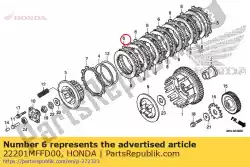 Here you can order the disk, clutch friction from Honda, with part number 22201MFFD00: