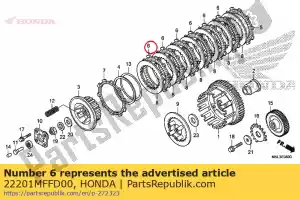 Honda 22201MFFD00 disk, clutch friction - Bottom side