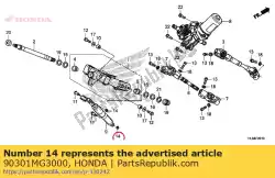 Aqui você pode pedir o porca, u, 6mm em Honda , com o número da peça 90301MG3000: