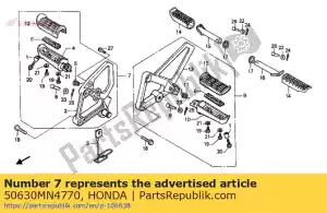 Honda 50630MN4770 bar assy., r.main - Lado inferior