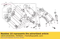 Here you can order the muffler comp rr from Honda, with part number 18351KSE000: