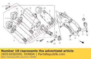 Honda 18351KSE000 uitlaat comp rr - Onderkant