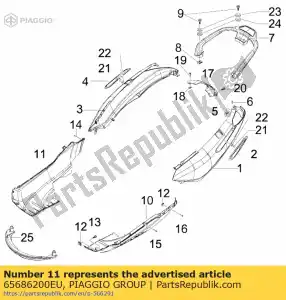 Piaggio Group 65686200EU spoiler droit - La partie au fond