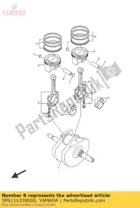 yamaha 5PS116330000 pin, piston - Bottom side